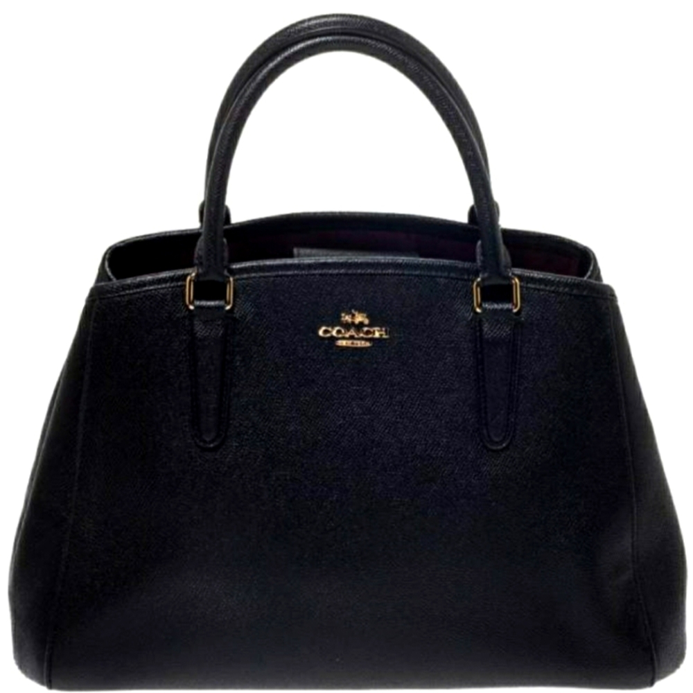 Coach Designer Black Leather Margot Satchel Purse Handbag